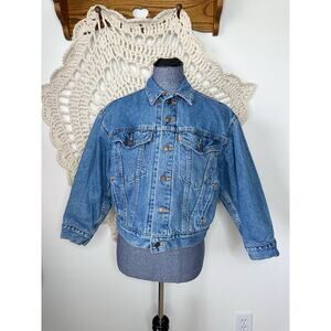 Levis Vintage Orange Tab Denim Flannel Lined Jacket Size Small